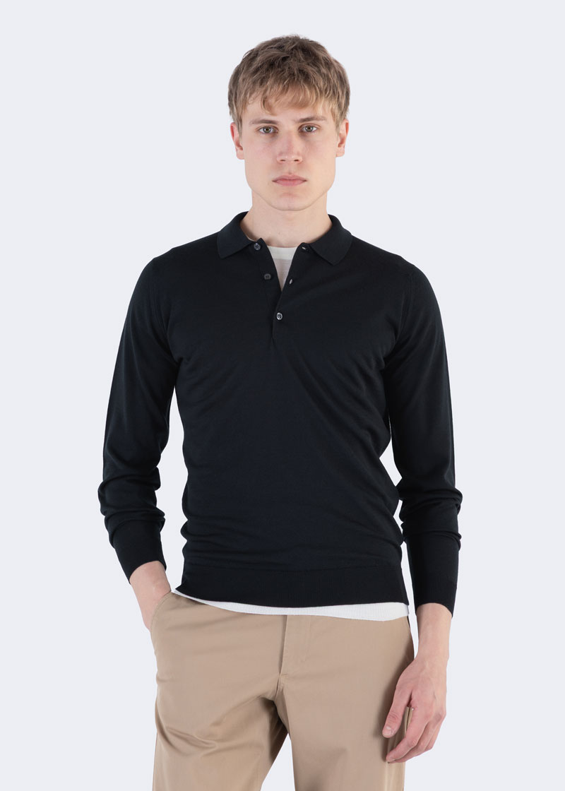 トップス Old Johnsmedley Wool Knit Polo Shirts Men's Knitted Polo Shirts | Merino & Sea Island Cotton