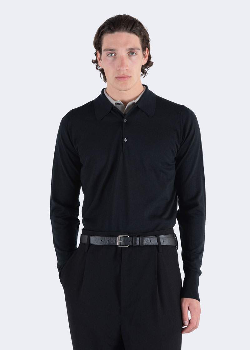 Men's Knitted Polo Shirts | Merino & Sea Island Cotton | John