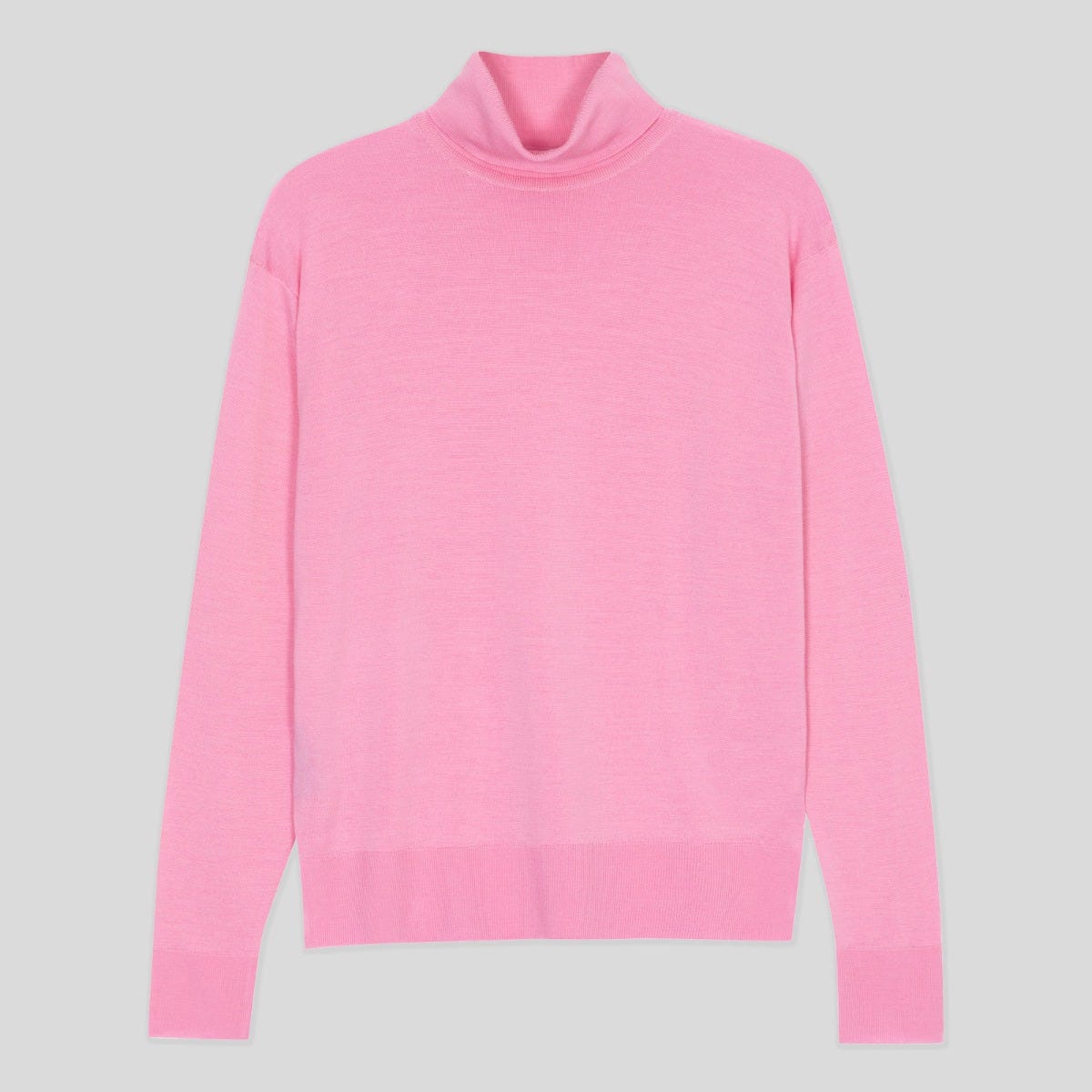 Letty - Extra Fine Merino Wool Jumper - Misty Rose - s