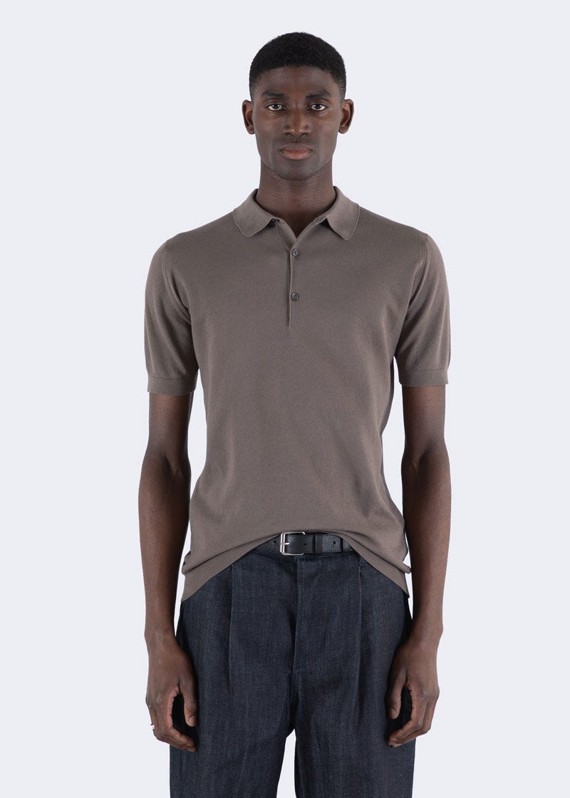 【送料無料/即納】  Men's Knitted Polo Shirts | Merino & Sea Island Cotton トップス