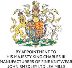 By appointment to HM King Charless III Manufacturers of fine knitwear